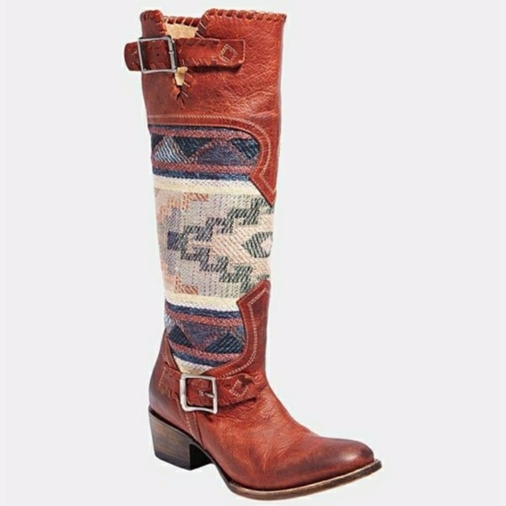 Freebird Oxote Quixote Blanket Leather Boots FLAW - Picture 1 of 8